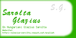 sarolta glazius business card